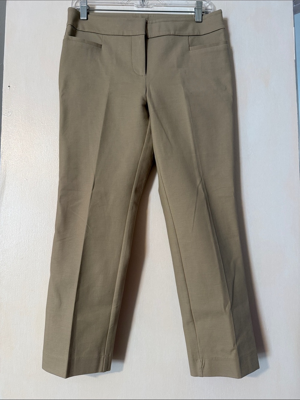 Ann Taylor Factory Cropped Slim Ankle Pants in Olive